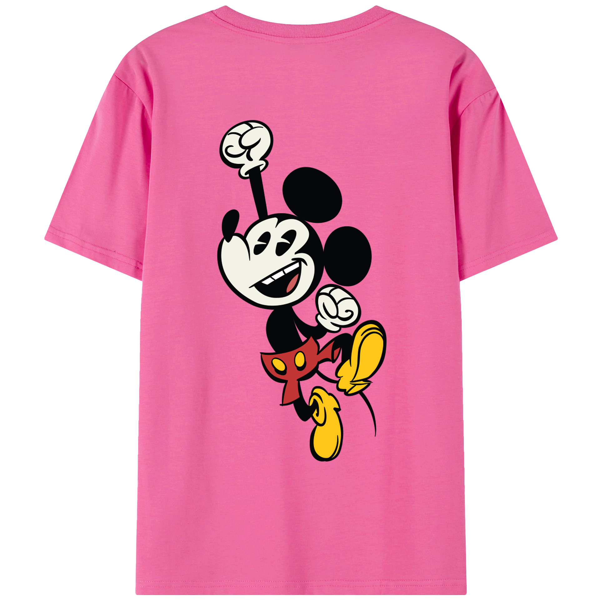 （画像用） ミッキーマウス Mickey Mouse レディース半袖Tシャツ(バックプリント)